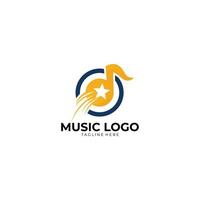 vector de icono de logotipo de música aislado