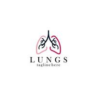 vector de icono de logotipo de pulmones aislado