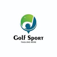 vector de icono de logotipo de golf aislado