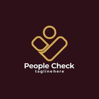 people check logo icon vector isolated