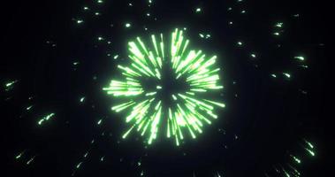 Abstract background of bright green glowing shiny bright beautiful festive fireworks salute photo