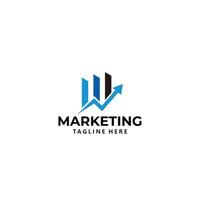 vector de icono de logotipo de marketing aislado