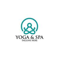 yoga and spa logo icon vector isolated