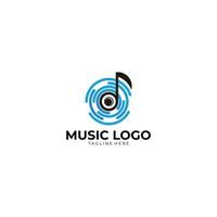 vector de icono de logotipo de música aislado