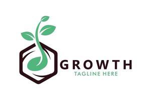 growth seed logo icon vector isolated