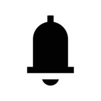 silueta de icono de campana vector