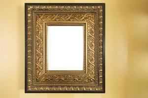 Ornate Blank Picture Frame on Wall photo