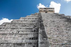 Mayan El Castillo Pyramid at the Archaeological Site in Chichen Itza, Mexico photo