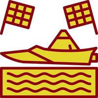 Powerboat Racing Vector Icon Design