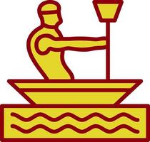 Canoeing Vector Icon Design