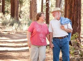 Loving Senior Couple Walking Together photo