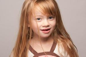 Portrait of an Adorable Red Haired Girl photo