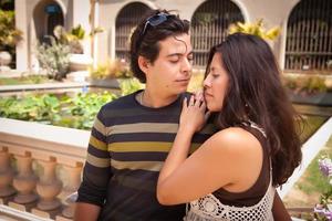 Attractive Hispanic Couple Portrait Outdoors photo