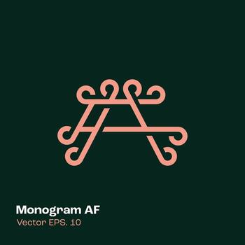 logotipo del monograma af vector