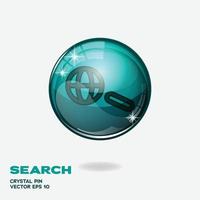 Search 3D Buttons vector