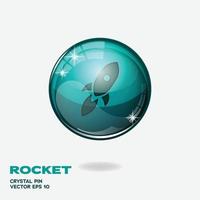 Rocket 3D Buttons vector