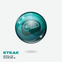 Steak 3D Buttons vector