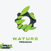 Engineering Nature Leaves Logo vector