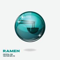 ramen botones 3d vector