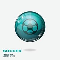 botones de futbol 3d vector