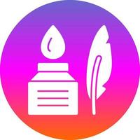 diseño de icono de vector de pluma y tinta