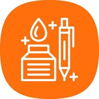 Pen And Ink Vector Icon Design