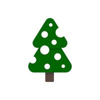 Christmas tree and decoration. Vector illustration