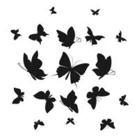 The flight of butterflies flies. A vector illustration