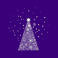 Snow goes in the sky. A vector illustration