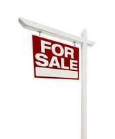 Home For Sale Real Estate Sign with Clipping Path photo