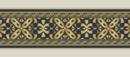 Elegant golden ornamental border template vector