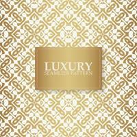 Luxury white ornament pattern design background vector