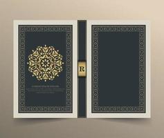 Luxury ornamental book cover design vector