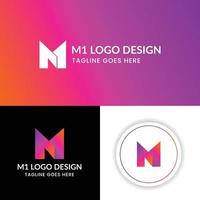 modern minimal Alphabet letters Initials Monogram M N , NM , M , N logo design template. free vector