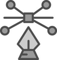diseño de icono de vector de punto de arco y pluma