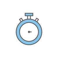 Stopwatch icon illustration. Two tone icon style. icon related to time. Simple vector design editable