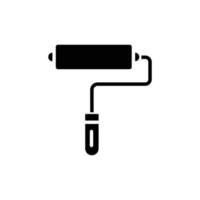 Paint roller icon illustration. glyph icon style. icon related to construction. Simple vector design editable