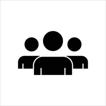 People icon illustration. glyph icon style. suitable for apps, websites, mobile apps. icon related to group. Simple vector design editable