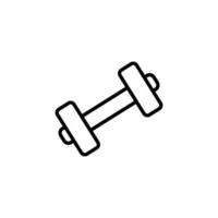 Barbells icon illustration. Line icon style. icon related to fitness, sport. Simple vector design editable