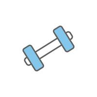 Barbells icon illustration. Two tone icon style. icon related to fitness, sport. Simple vector design editable