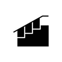 Stairs icon illustration. glyph icon style. icon related to construction. Simple vector design editable