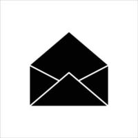 Open envelope icon illustration. glyph icon style. suitable for apps, websites, mobile apps. icon related to message. Simple vector design editable