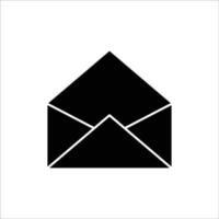 Open envelope icon illustration. glyph icon style. suitable for apps, websites, mobile apps. icon related to message. Simple vector design editable