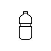 Ilustración de icono de botellas minerales. estilo de icono de línea. icono relacionado con la aptitud. diseño vectorial simple editable vector