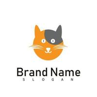 gato logo animales diseño símbolo vector