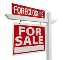 Foreclosure Home For Sale Real Estate Sign photo