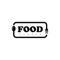 logotipo del restaurante comer comida rápido vector