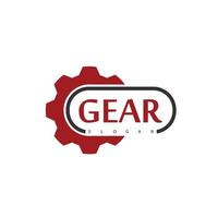 gear logo machine nechanical modern simbol vector