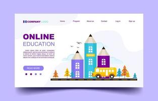 Education Preview Mock Up with Flat Color Concept vector