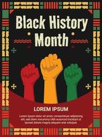 Black History Month Poster vector